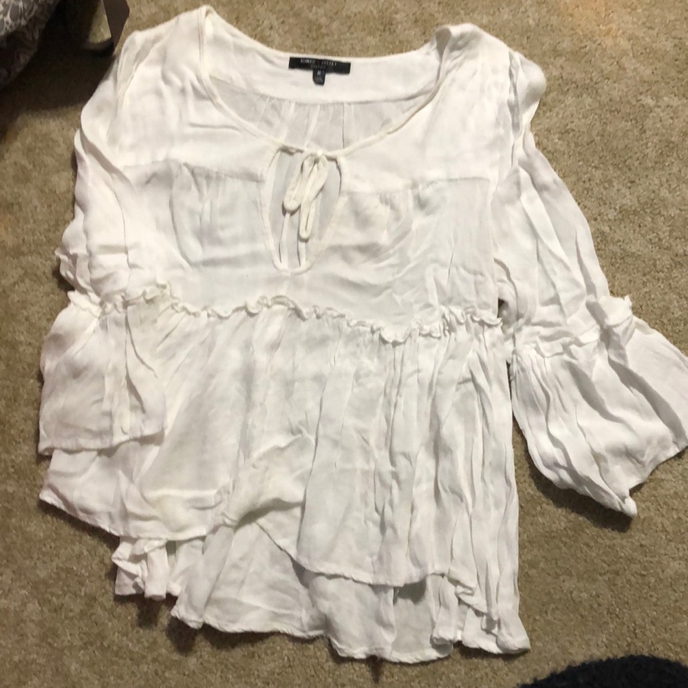 White boho top